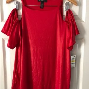 New- INC International Concepts Red Off The Shoulder Women’s Blouse